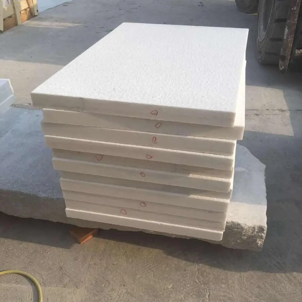 Snow white marble tiles for paving