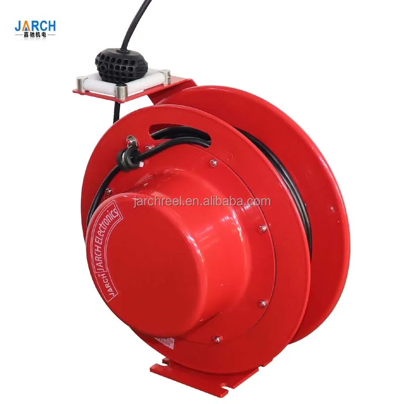 Mini 5m steel retractable cable reel power cord reel 123