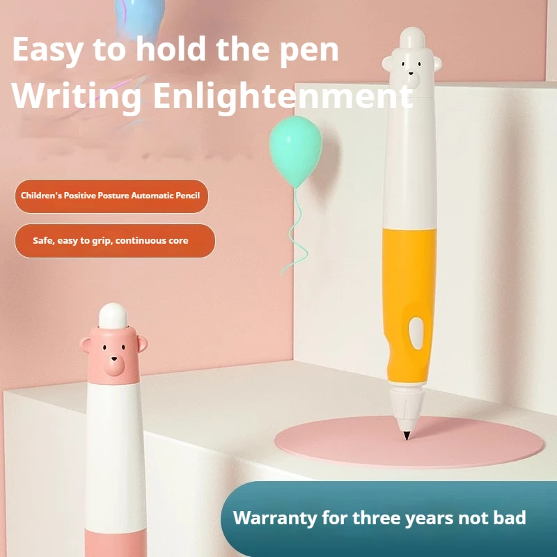 Ergonomic Fat Bear Grip Correction Pencil 2.0mm Lead Propelling Pen for Kids | Ideal for Primary School Students