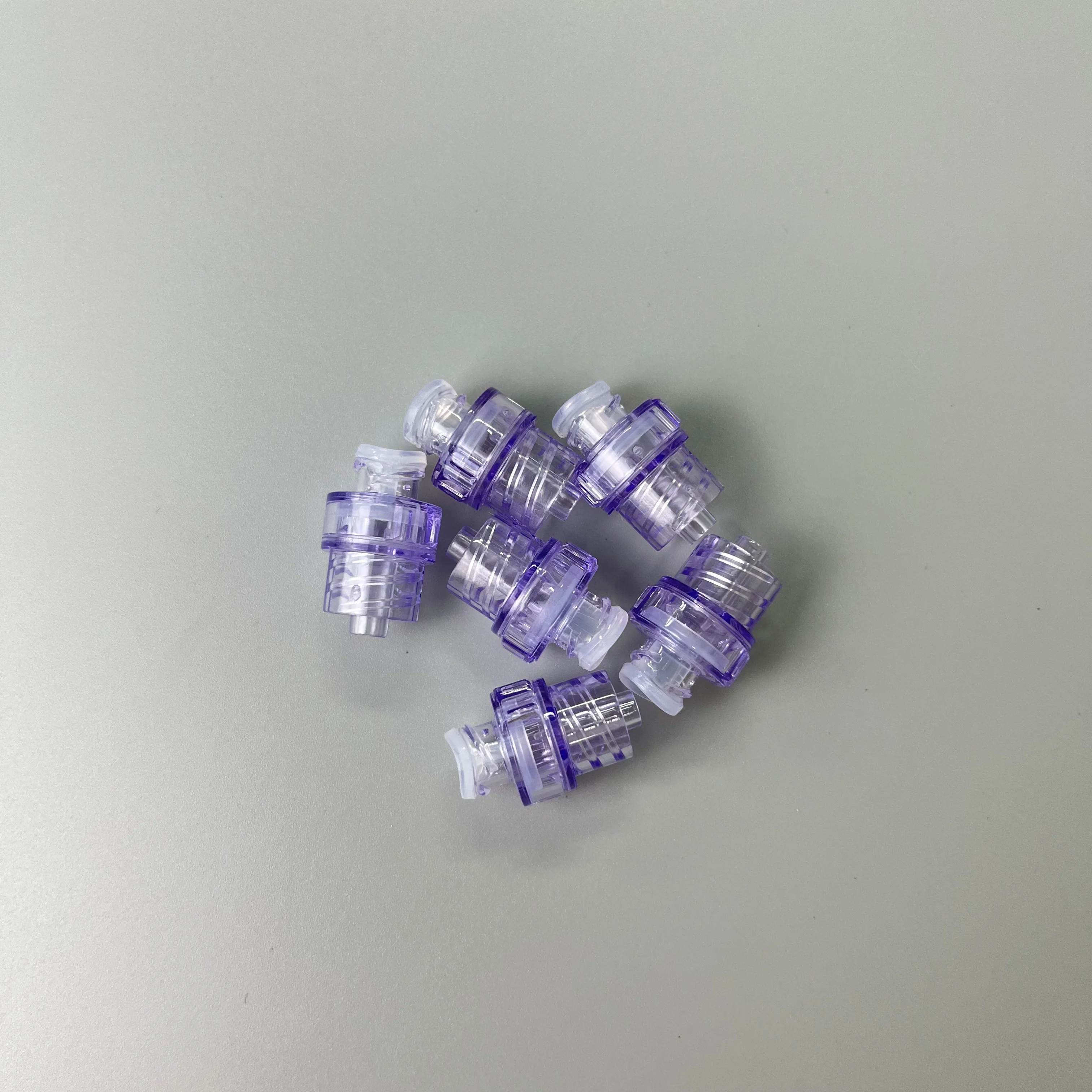 U-MED Competitive Price High Quality Transparent Purple Negative Male Luer Lock Needless Connector NO.51025