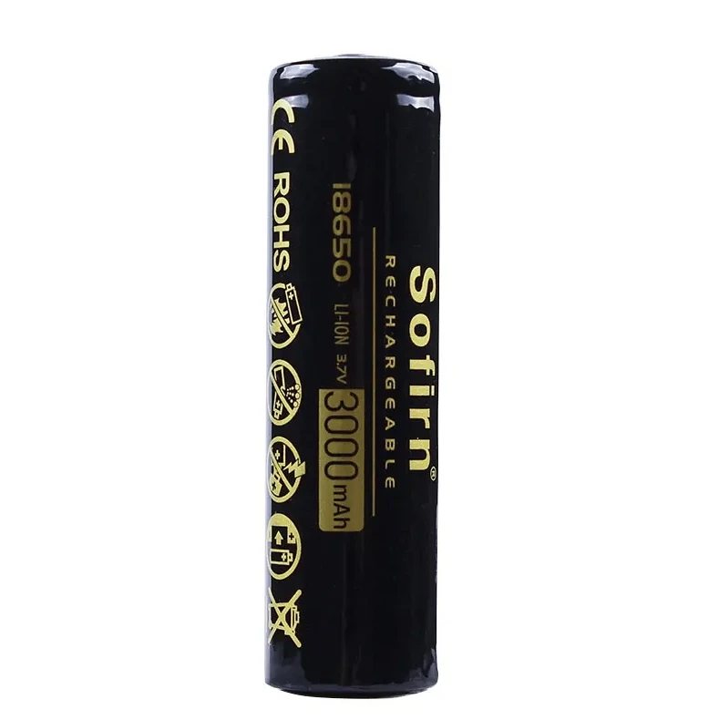 Sofirn Rechargeable 3000mAh 18650 Battery Pre-charged 3.7V Li-ion 18650 Cell Rechargeable Batteries for LED Flashlight
