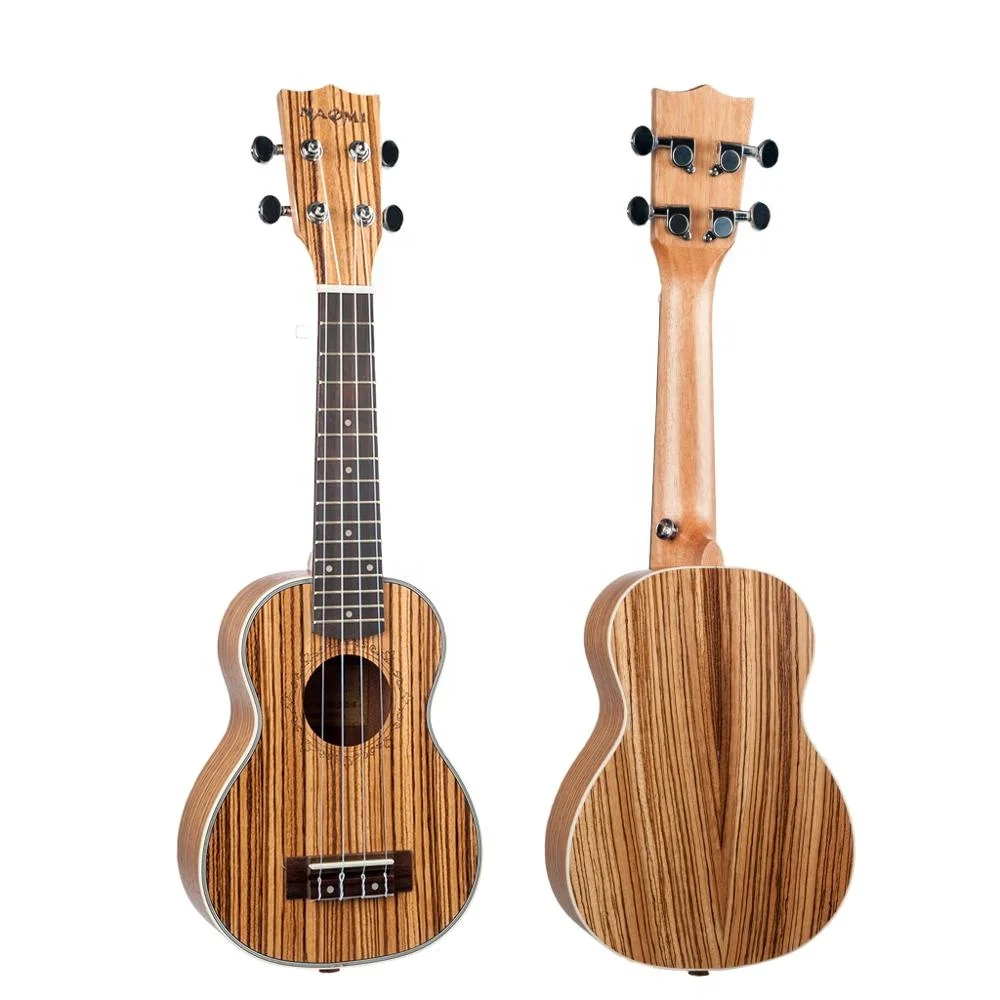 NAOMI  21 Inch Ukulele Zebrawood 4 Strings Hawaii Guitar Uke Kit Acoustic Mini Guitar Musical Instrument