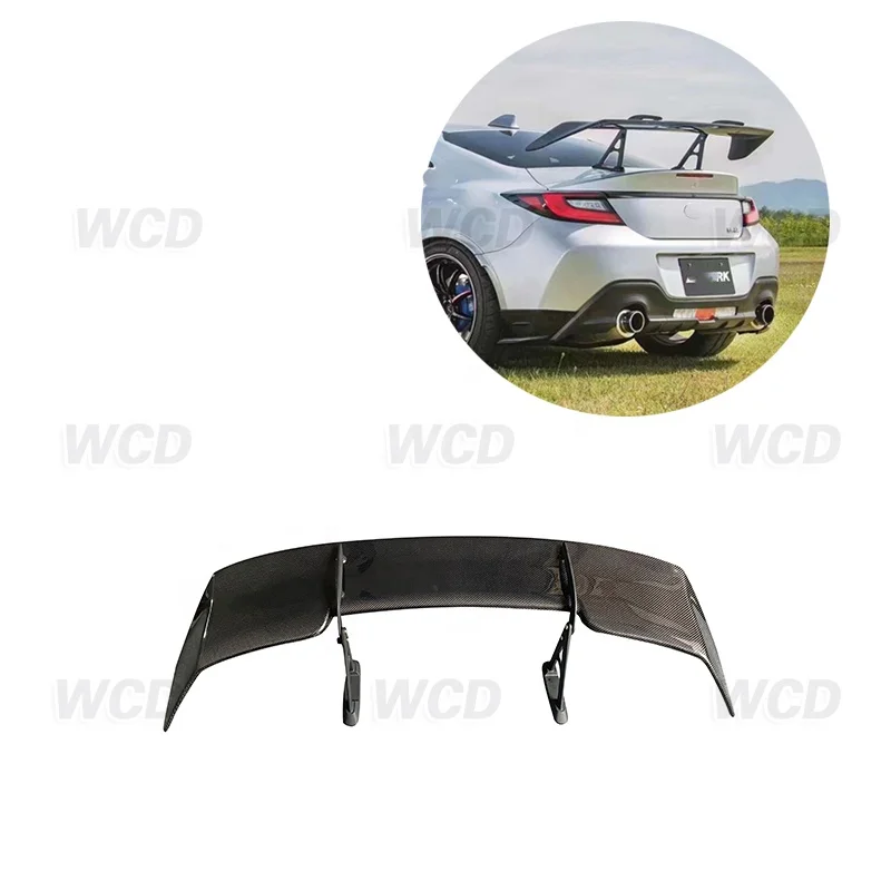 2021+ New BRZ GR86 Sti Style Real Carbon Fiber Swan-neck High Wing Rear Spoiler For Subaru BRZ Toyota GR86 ZD8 ZN8