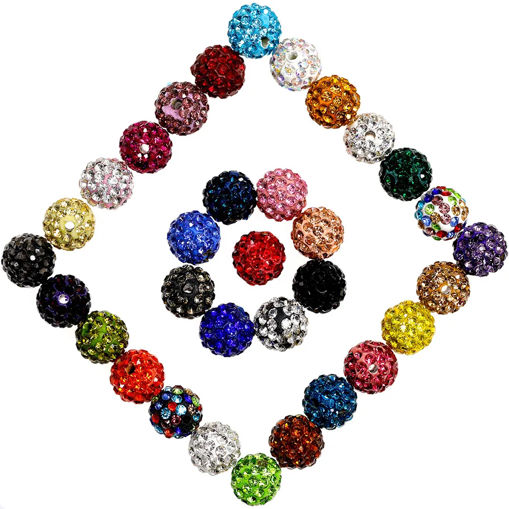 10mm loose beads clothing bags DIY accessories diamond inlaid clay