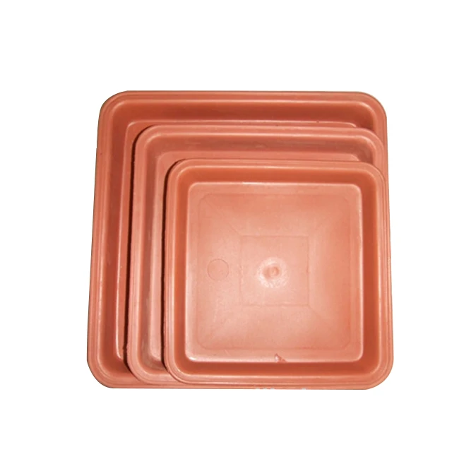 KD4001-4003 квадратный пластиковый цветочный горшок-плошка тарелки подставки под горшки