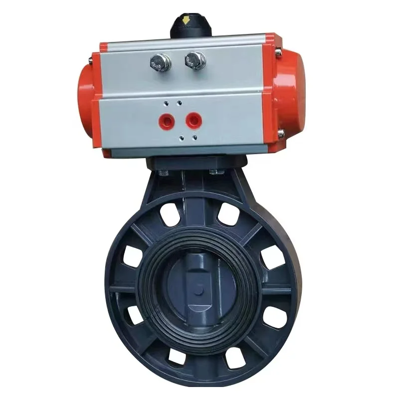 Supply Plastic PVC UPVC CPVC PPH PVDF Industrial Manual Handle/Pneumatic/Motorized Electric Butterfly Valve Manufacturer