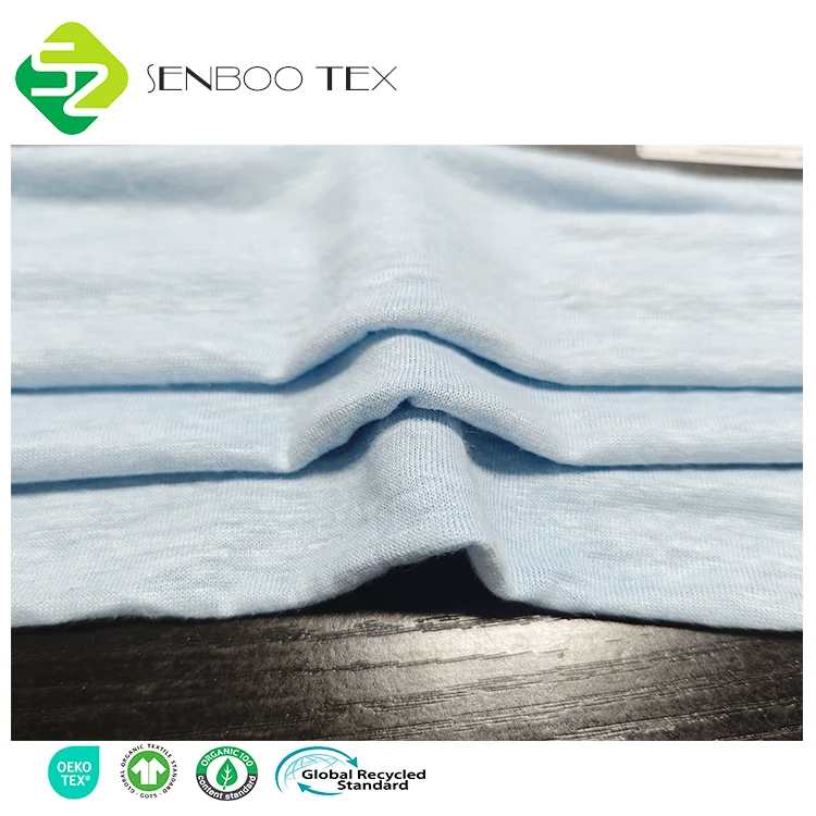 Wholesale 100% Hemp Jersey Fabric 190gsm Natural Knitted Material for Shirts/Garments Sustainable and Eco-Friendly