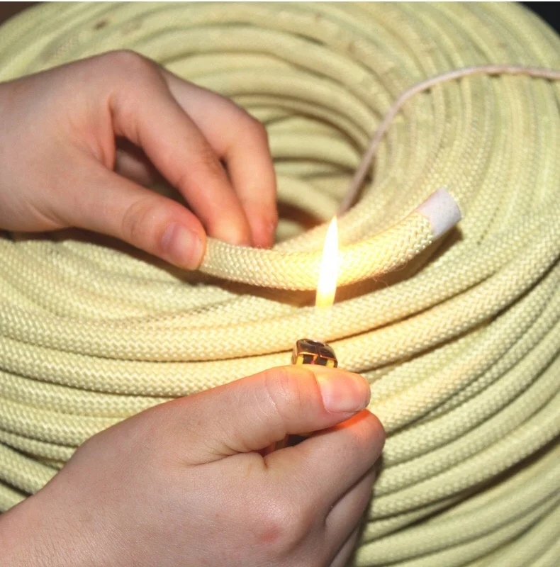 Rope access High strength low elongation aramid landing/suspension rope