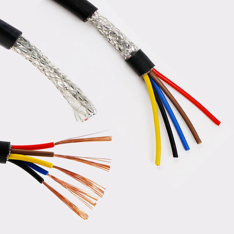 Factory wholesale Machine equipment signal control cable 5 core 0.75mm 18 awg RVVP shield electric wires cables