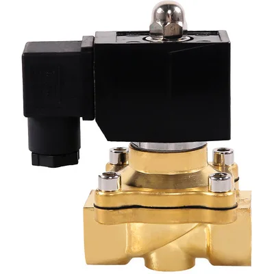Low price 2w normally closed brass 24v dc 12v volt air water flow control two way solenoid valve