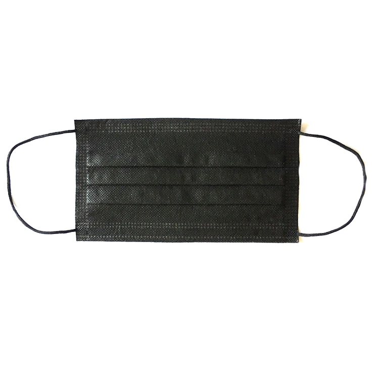 GONGBING 3 Layer Brand Breathable Masque Non Woven Adjustable Cubrebocas 3 Ply Black Disposable Face Mask