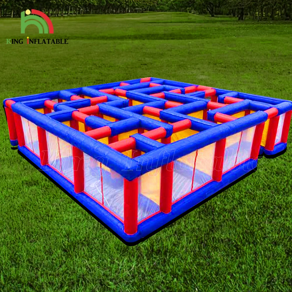 Kids Outdoor Funny Time Sport Game Commercial Inflatable Obstacle Course Maze