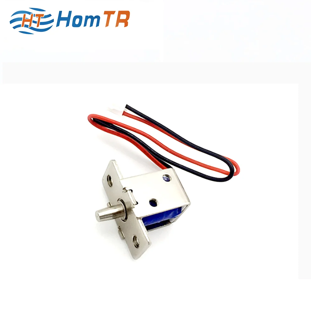 HomTR Micro mini electromagnetic open frame pull push solenoid DC12V 4.5mm stroke