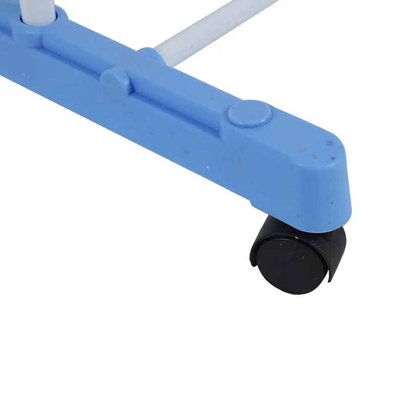 Home Folding Laundry Stand Metal Telescopic Floor-standing Double Clothes Rack Collapsible Clothes Drying Desk