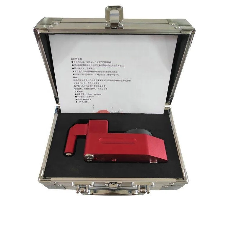 High quality   Road Marking Paint Film Line Detect Gauge Road Marking Thickness Tester Machine
