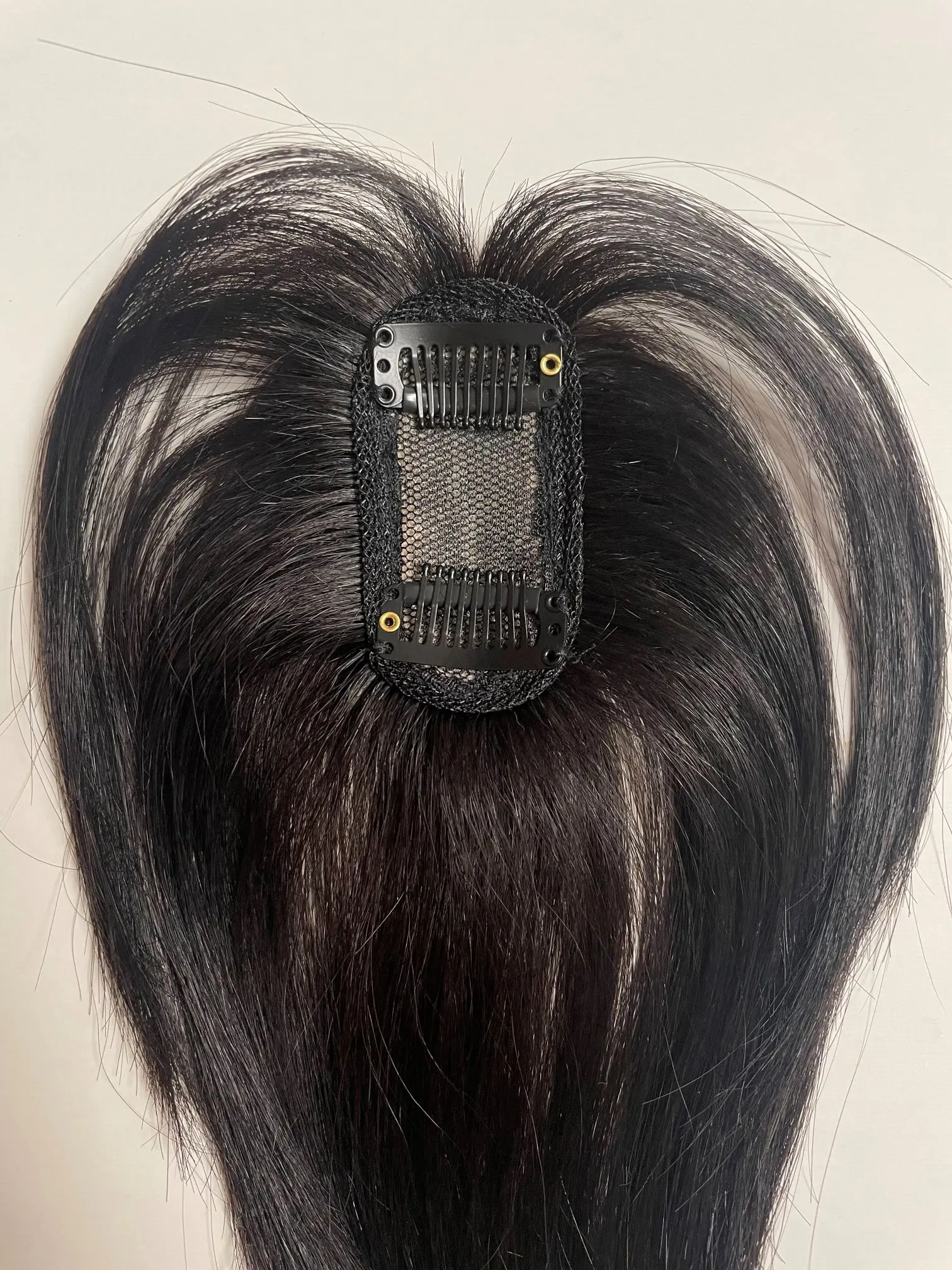 3D Silk Base Long Fringe Hair Pieces for Women Bangs Clip