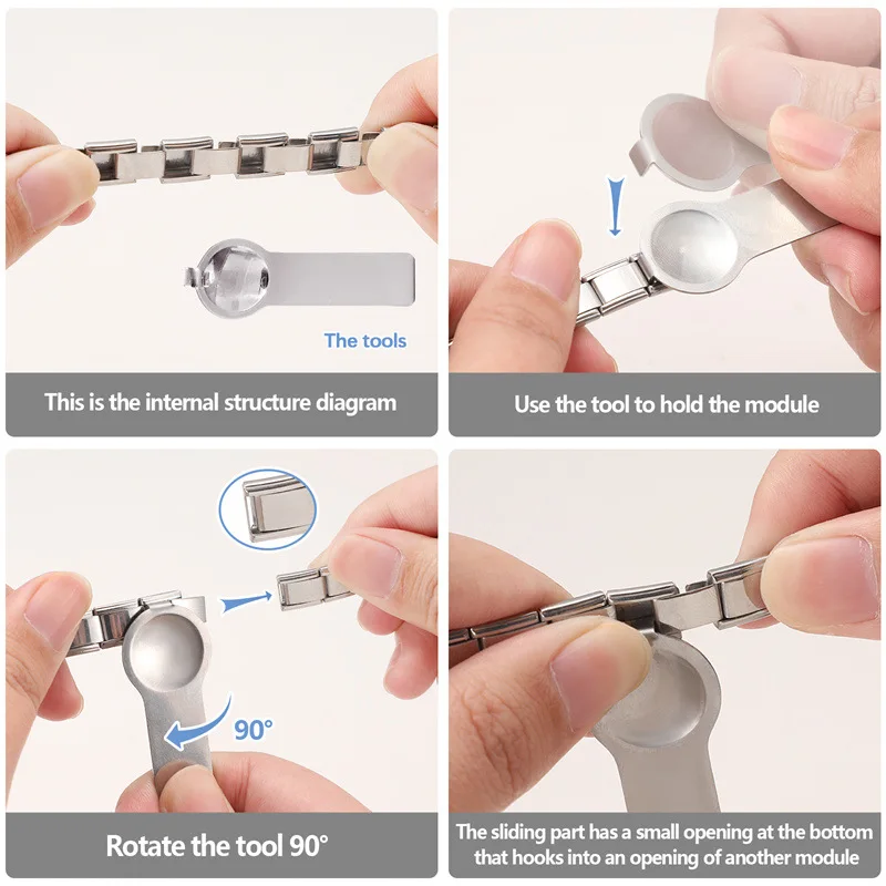 Personalized DIY Stainless Steel Italian Link Charms Flat Enamel Christmas Tree Santa Claus Italian Bracelet Christmas