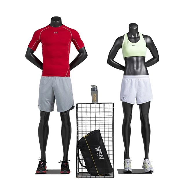 realistic store clothing window female male make up manikins for sale