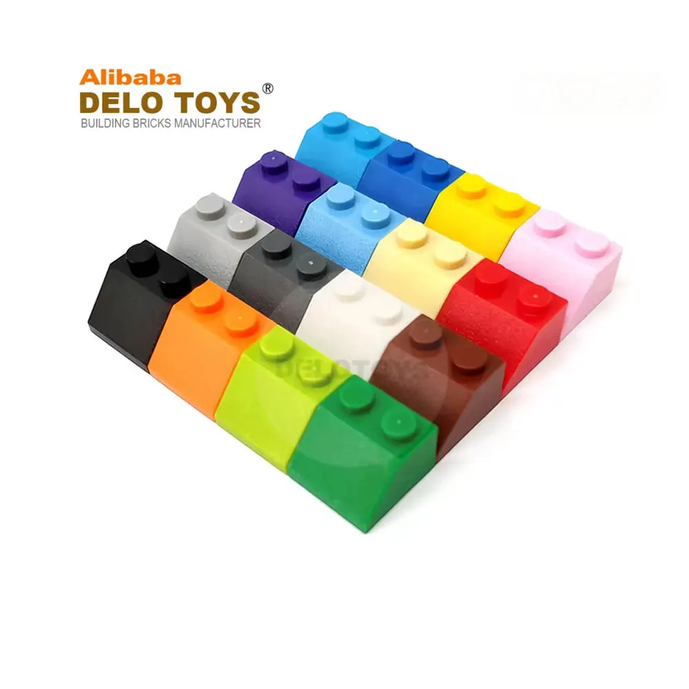 DELO TOYS  ( 25 colors )  Plastic building bricks blocks for kids 2*2 Slope 45 2 x 2  (NO.3039)