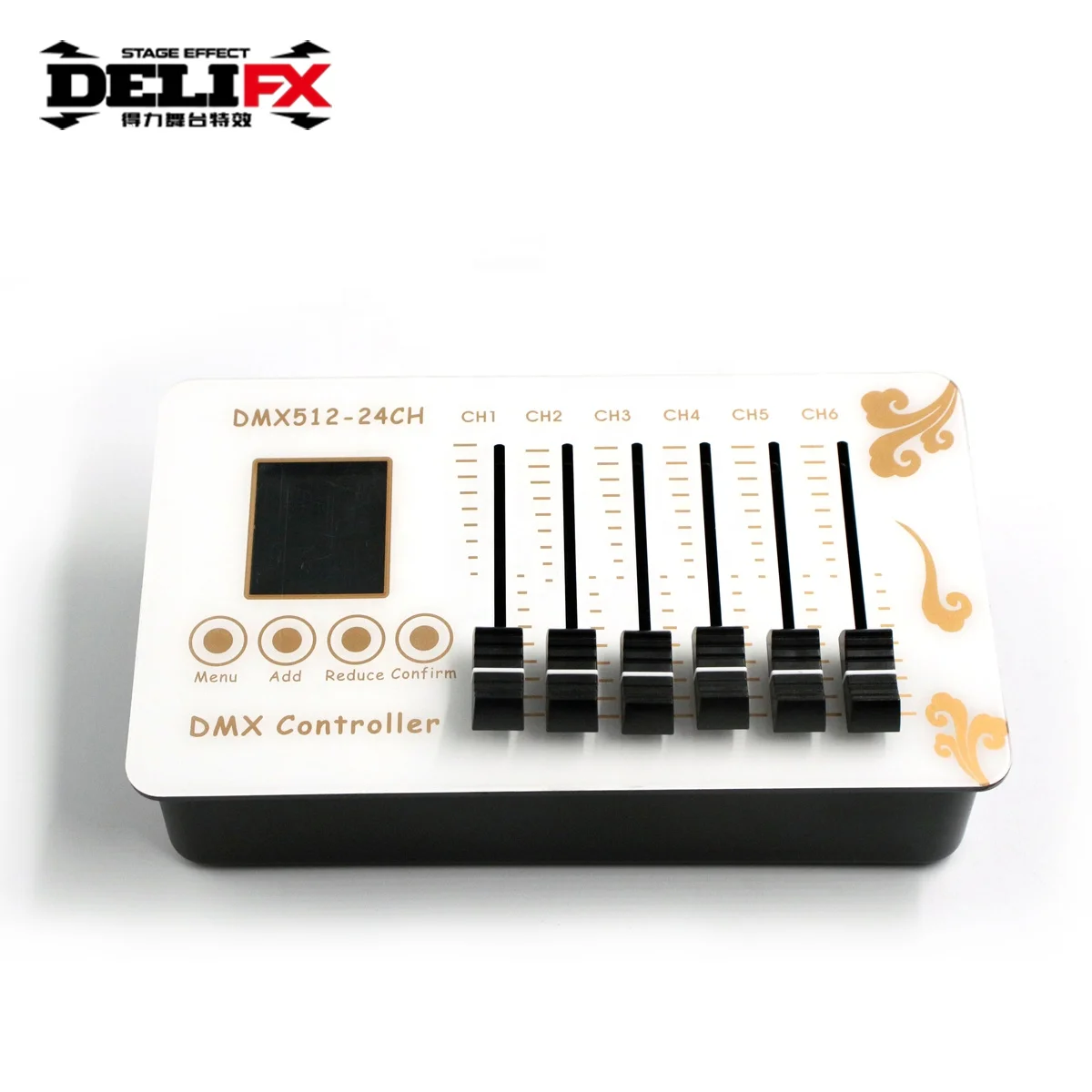 DELIFX 3.7V Battery Wireless Dmx512 24CH Controller LCD Board Display DMX Tables for Stage Lighting Diagram dj Effect Machines