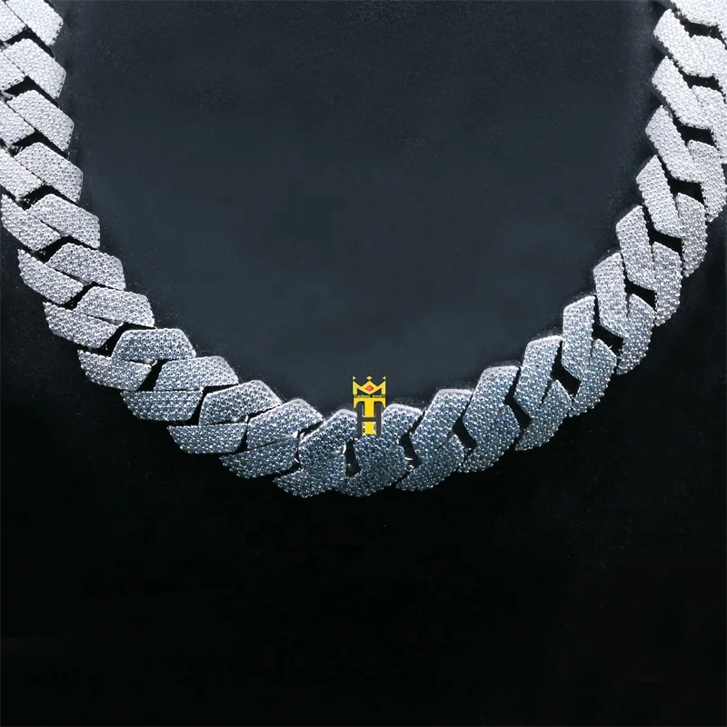Iced out cz miami cuban chain necklace thick link chain necklace wide diamond hiphop rapper necklace