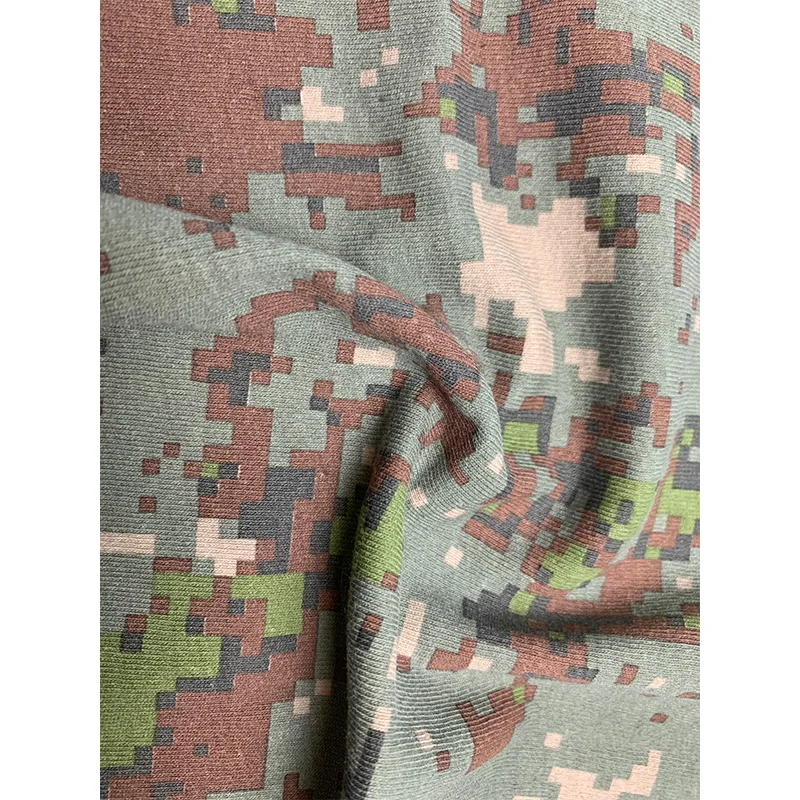 Китайские поставщики трикотажные противопожарные покрытия печатные Джерси огнестойкие ткани камуфляж