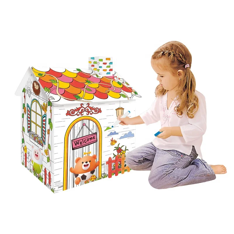 Оптовая продажа, большой размер, граффити, пазл, подарок, детская живопись «сделай сам», игрушка, 3d миниатюрные дома