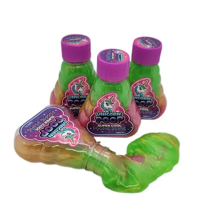 Non Sticky Galaxy Slime Rainbow Unicorn Slim Colorful Experimental Bottle Unicorn Poop Slime