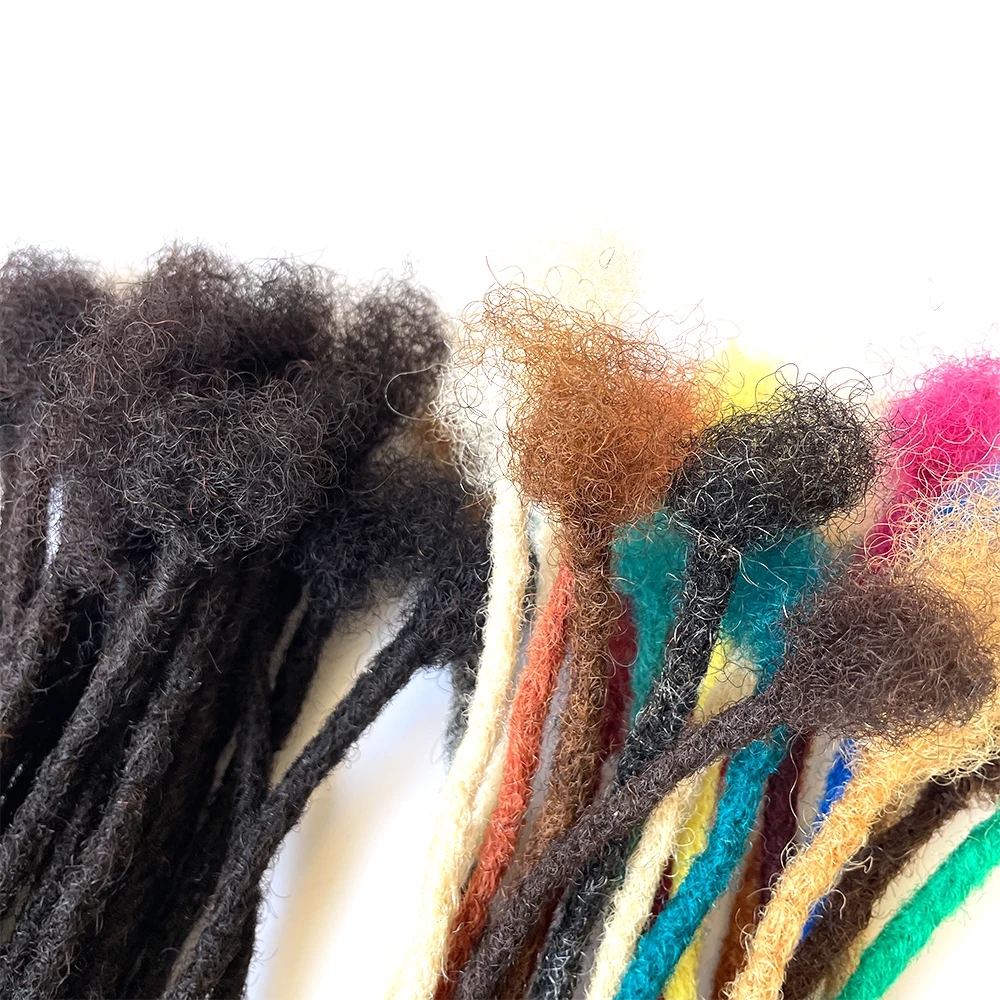 Loc Extension Human Hair Permanent human hair Dreadlocks Extension Can Be Dyed Bleached  loc Extension for Men Women