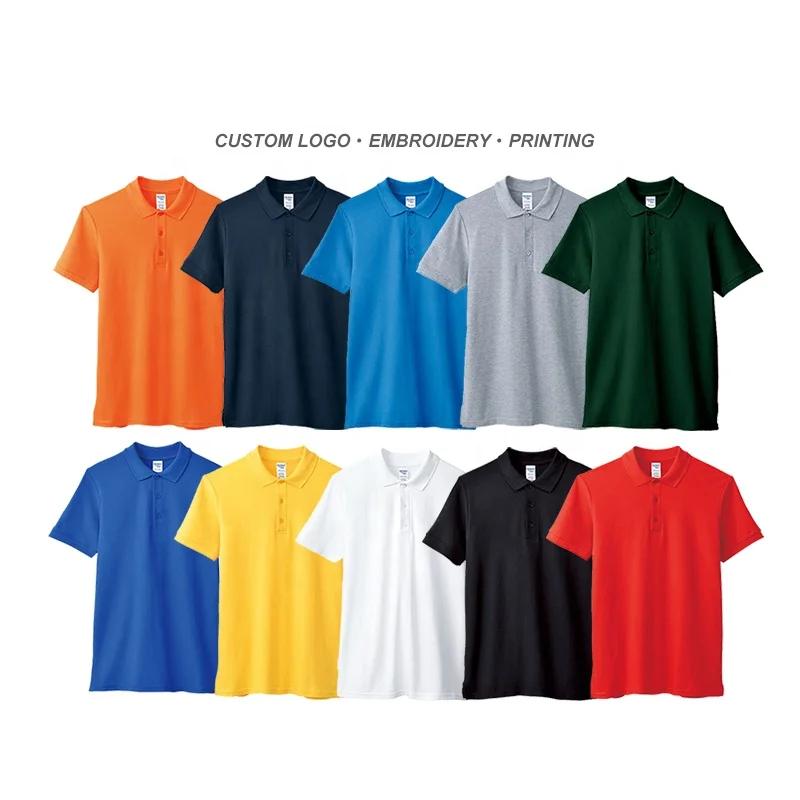 100% Cotton Honeycomb Pique Polo Shirt Blank Workers Uniform Custom Print Logo Men Polo T Shirt