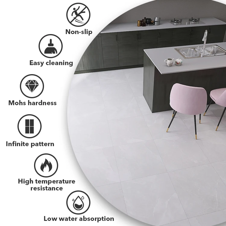 Foshan Porcelain Floor 600x600 Living Room Grey White Marble Floor Tile Porcelanato Glazed Flooring Tiles For Luxury House