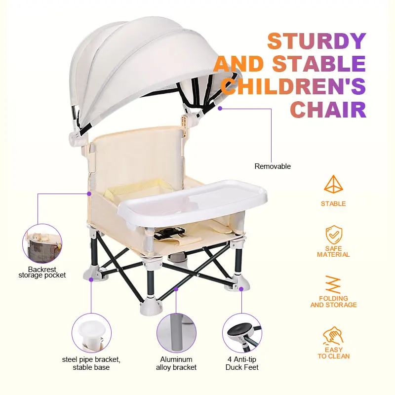 Foldable Back Low Outdoor Picnic Chair For Children Photo Portable Baby Study Custom Colors