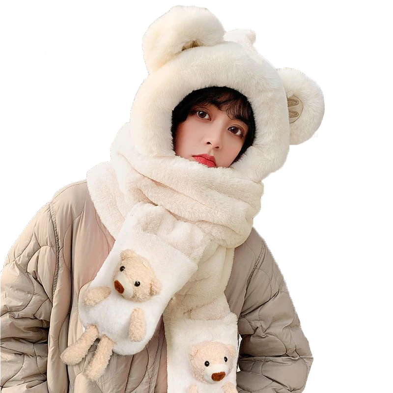 New arrival cute earflap hat warm cozy winter hat stylish baby toddler hat with scarf and mittens