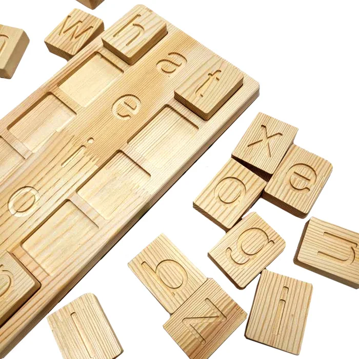 Montessori Matching Game ABC Letters Sorting Board Blocks Wooden Alphabet Puzzle Toys