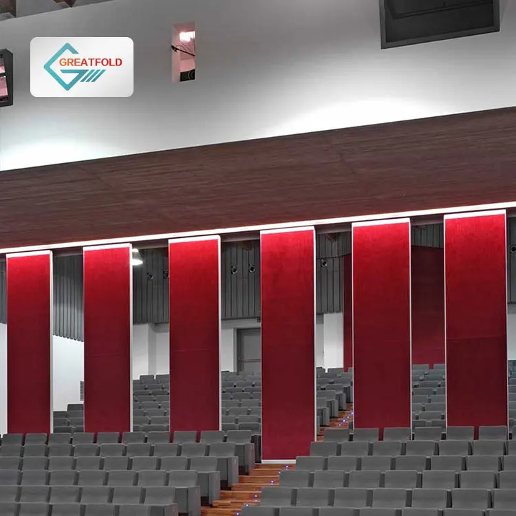 OEM Sound Absorbing Theater Removable Partition Walls Sliding Partition Auditorium Movable Operable Wall