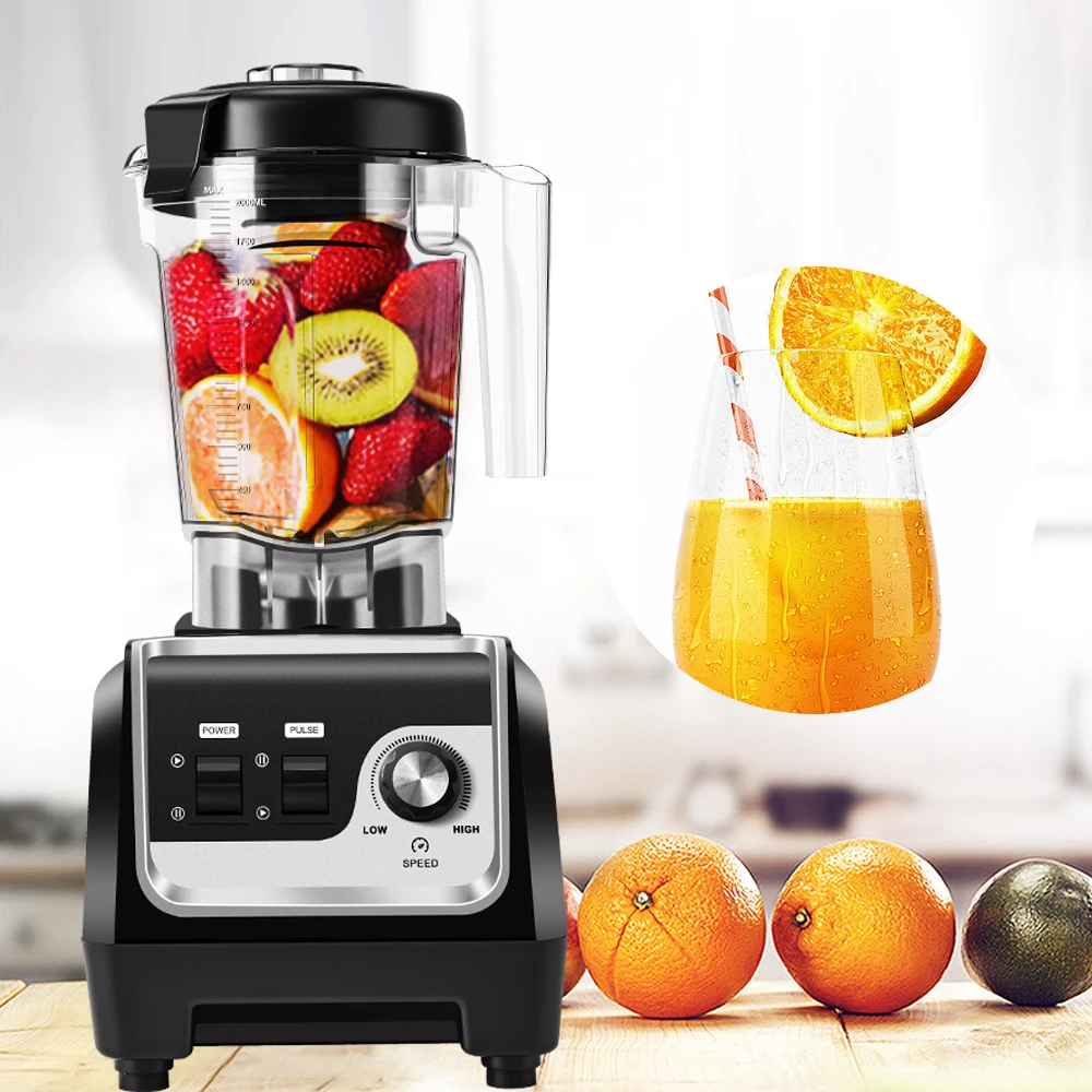 Food Processor Blender Licuadoras Industrial Hot Sale Summer for Commercial Ice and Fruit Mixer 2 Liter Electric Blender