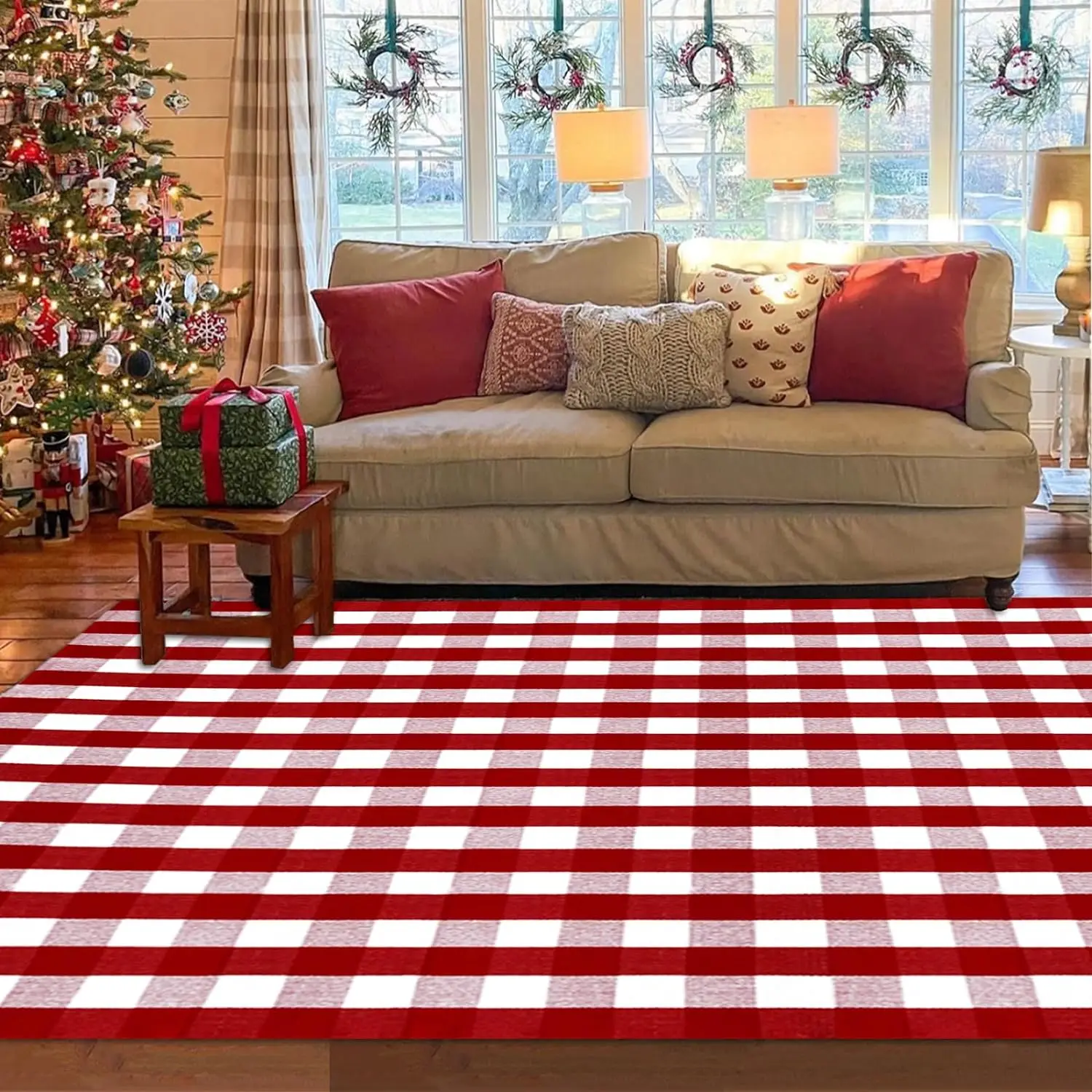 inexpensive cream faux wool heals boucle fireside christmas rugs carpet small size for living room