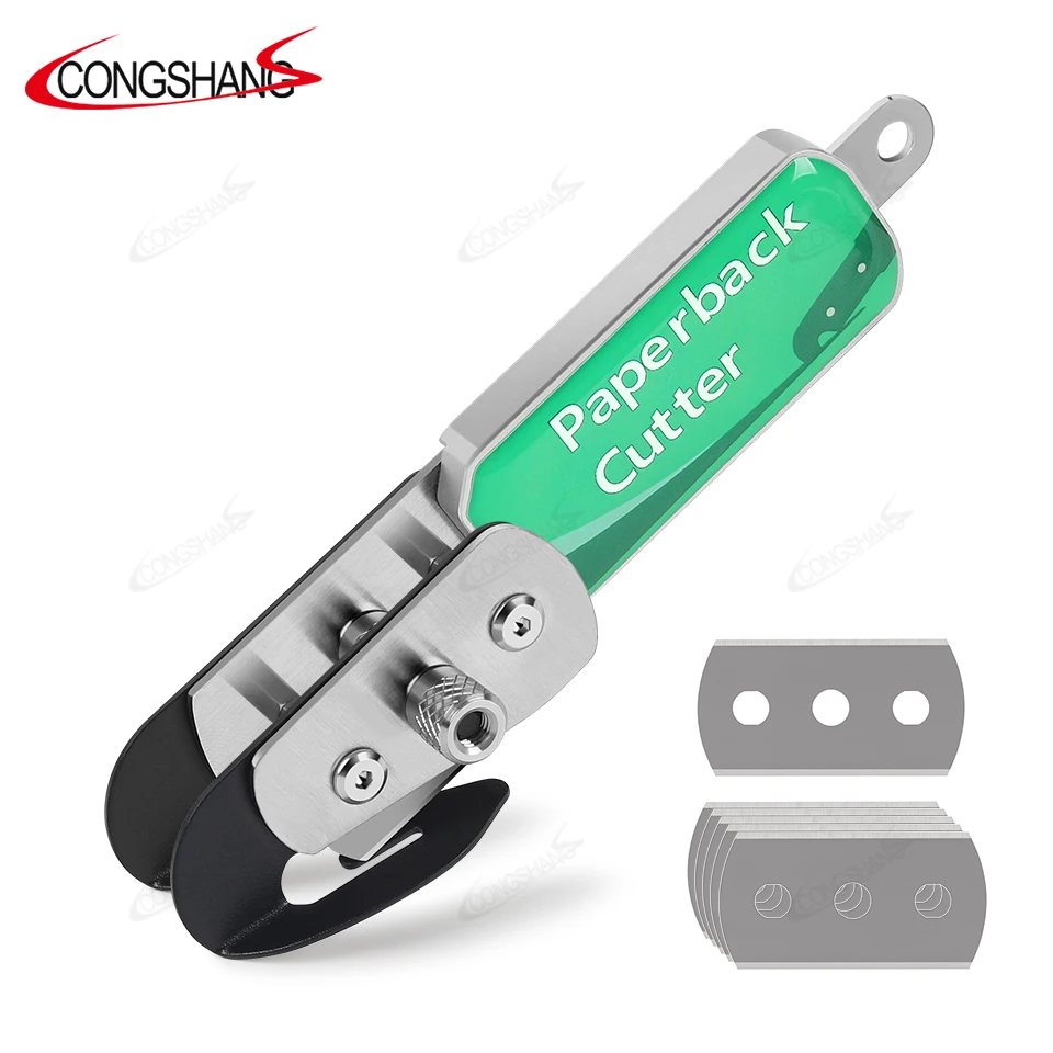 CONGSHANG Vinyl Wraps Cutter Bodyguard Safety Knife Wrapping Paper Cutter with Hidden Stain Steel Blade
