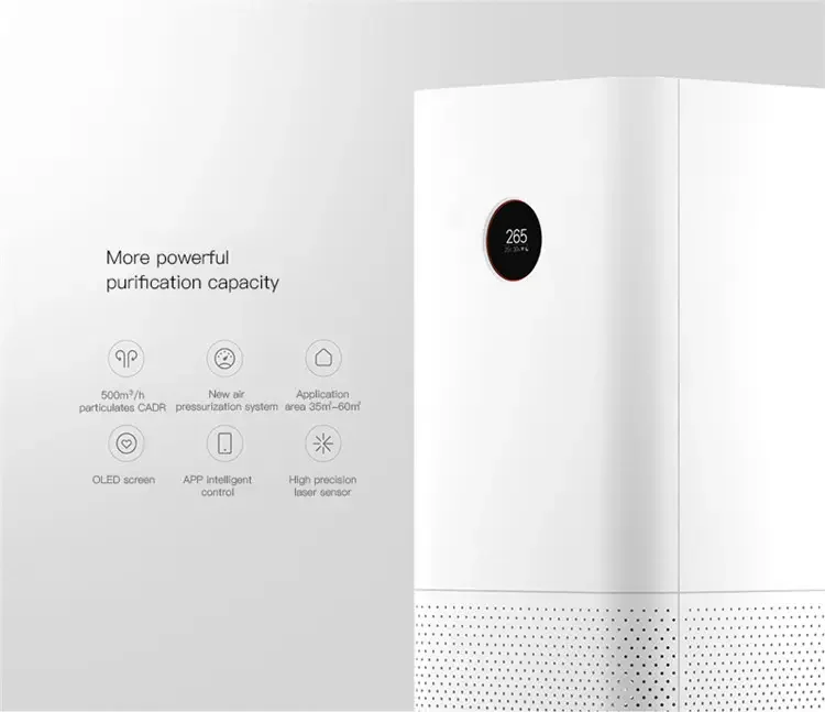 Original CN Xiaomi Mijia Air Purifier 4 Pro Smart OLED Display Air Cleaner Low Noise APP Control