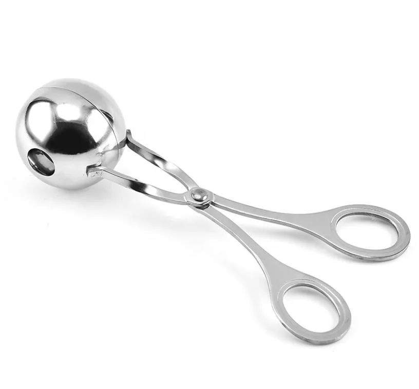Stainless Steel Meat Ball Maker and Tongs Non-Stick Metal Utensils Spoon Type