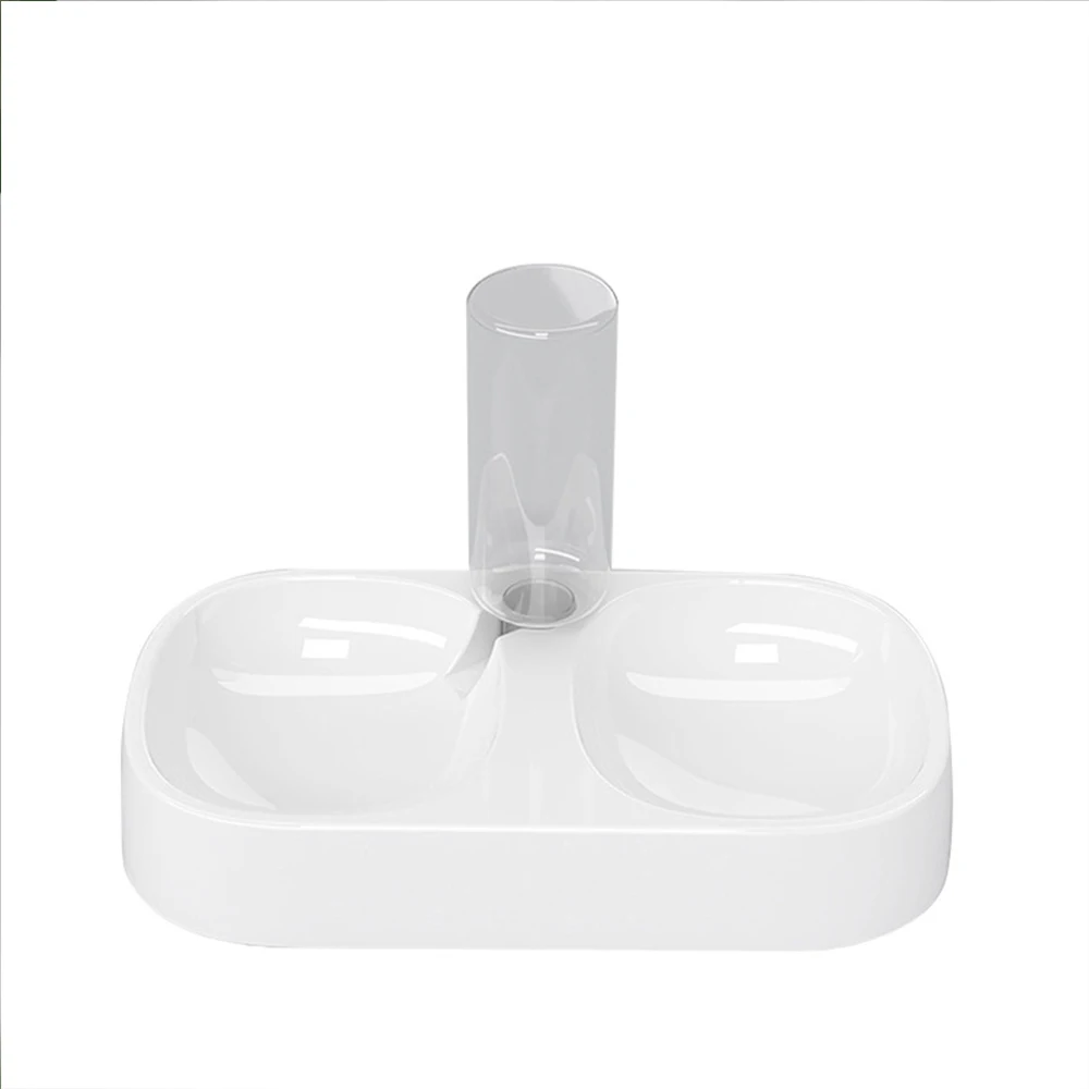 
Hot Sale Multi-Angles Cat Bowl Anti-Fall Anti-Skid Double Foot Rubber Pet Feeder Bowl with neck protection design 