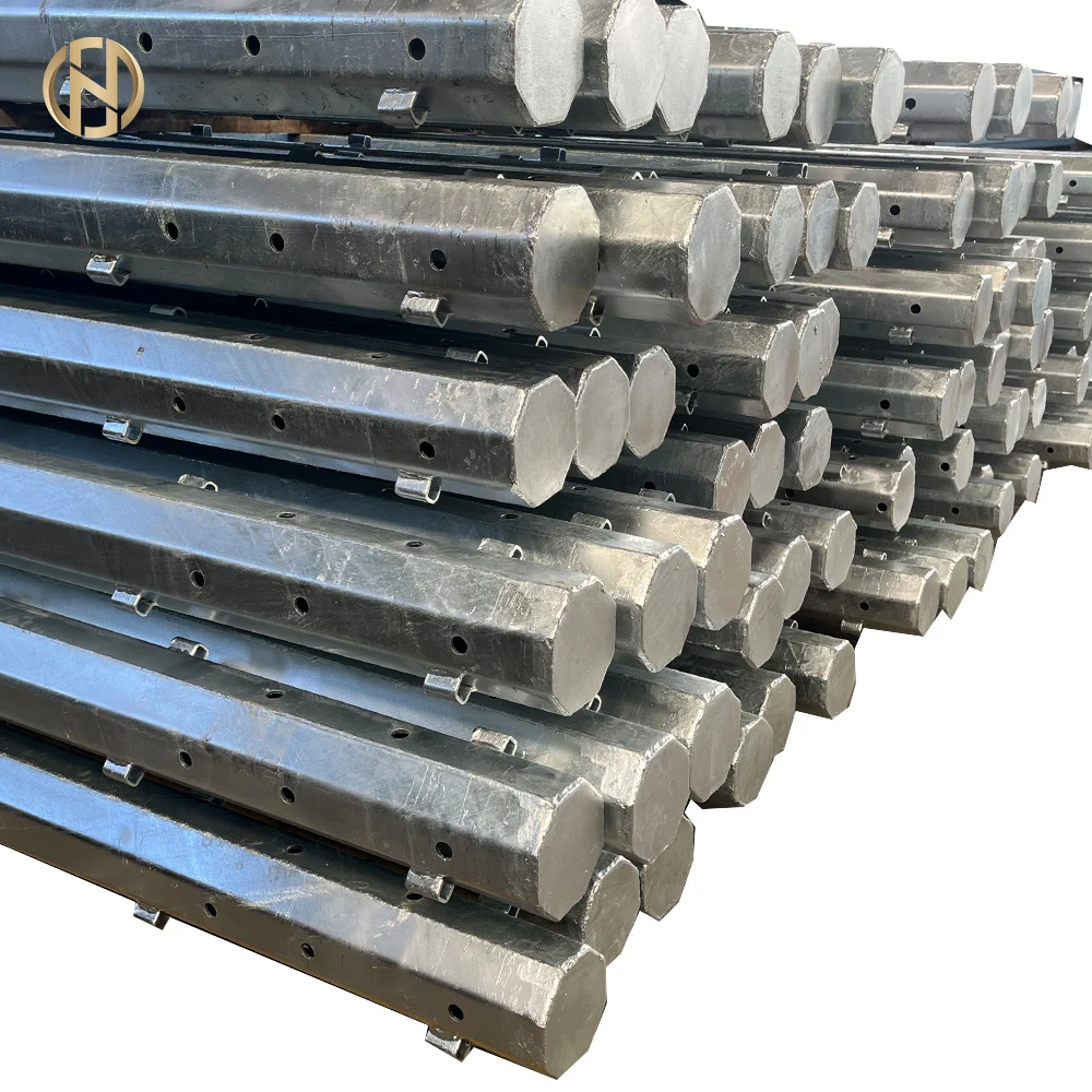 33KV Tubular Octagonal Height Equipment Electrical Distribution Galvanized Line Transmission Steel Power Pole