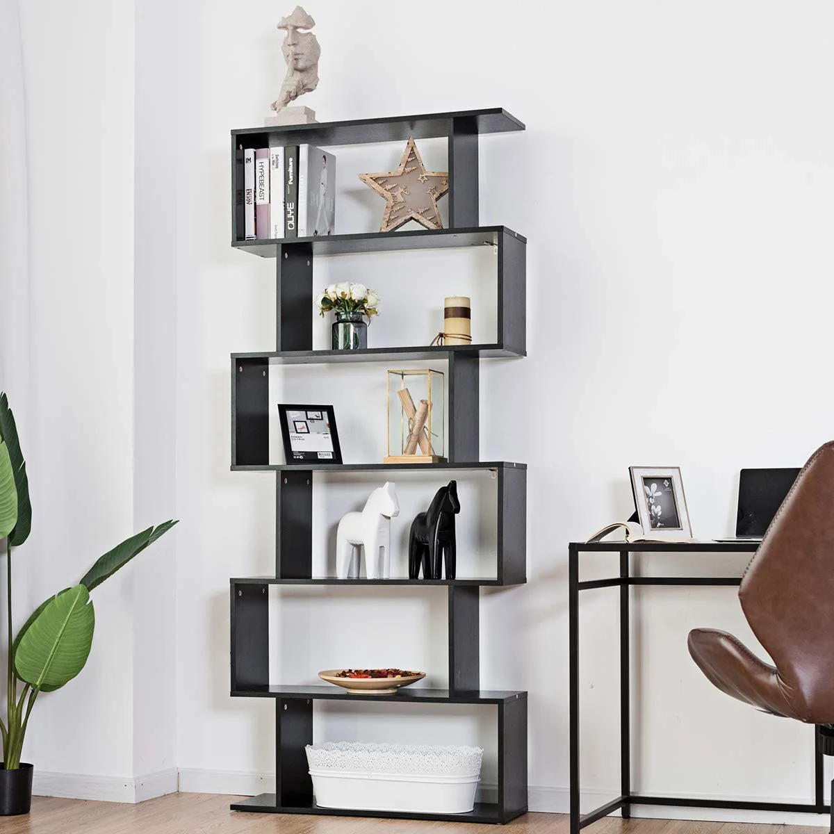 
Modern corner portable fine mdf wood design bookshelf storage bookcase book shelf 