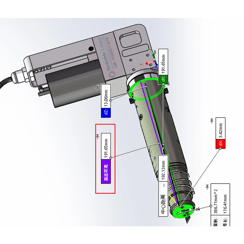 Extended EOT Oscillating Knife tool with Air Cooling for Digital Knife Cutting Plotter 40mm Diameter 190mm Long SRT SRT91229