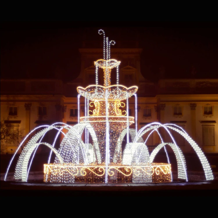 Outdoor Decoration Shopping Center Christmas Large LED Waterproof Commercial Fountain Sculpture Light
