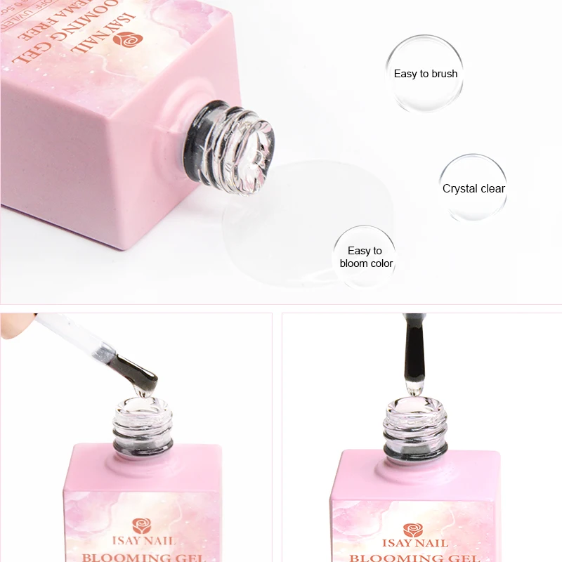 15 ML Blooming Gel Wholesale Nail Supplies Diy UV Nail Glue Polish Blooming Gel For Nail Art