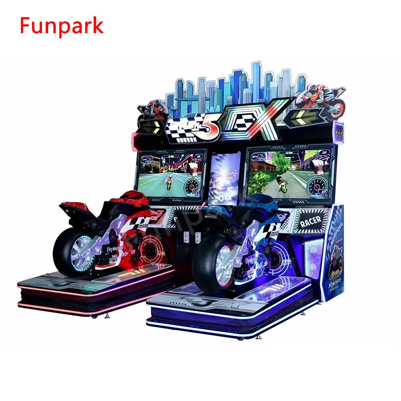 Popular arcade motorcycle game center two-person motorcycle racing game console