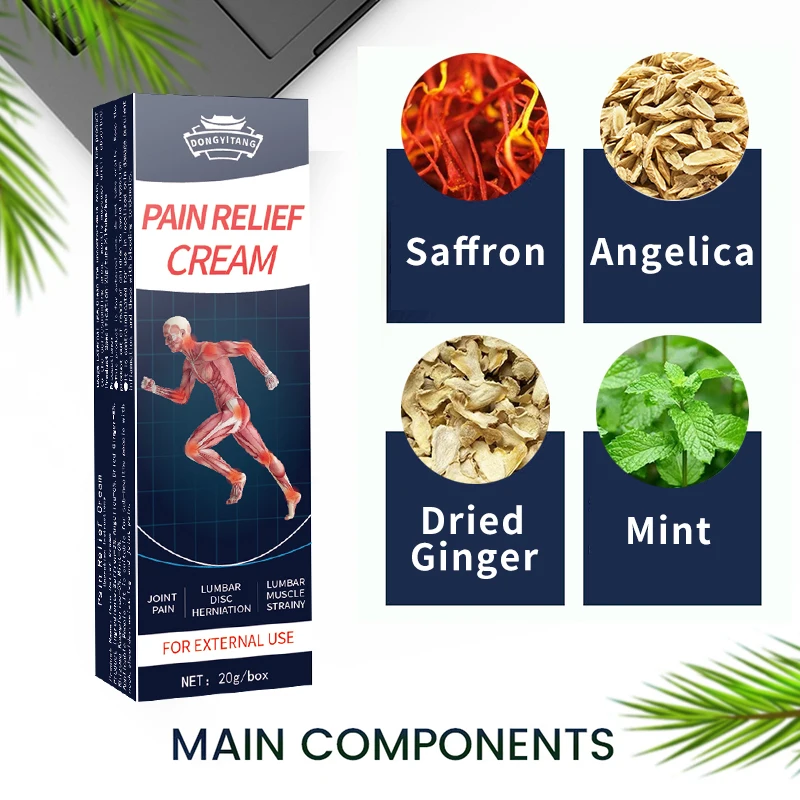 Knee Joint Pain Ointment Chinese Herbal Formula Leg Pain Soothing Cream