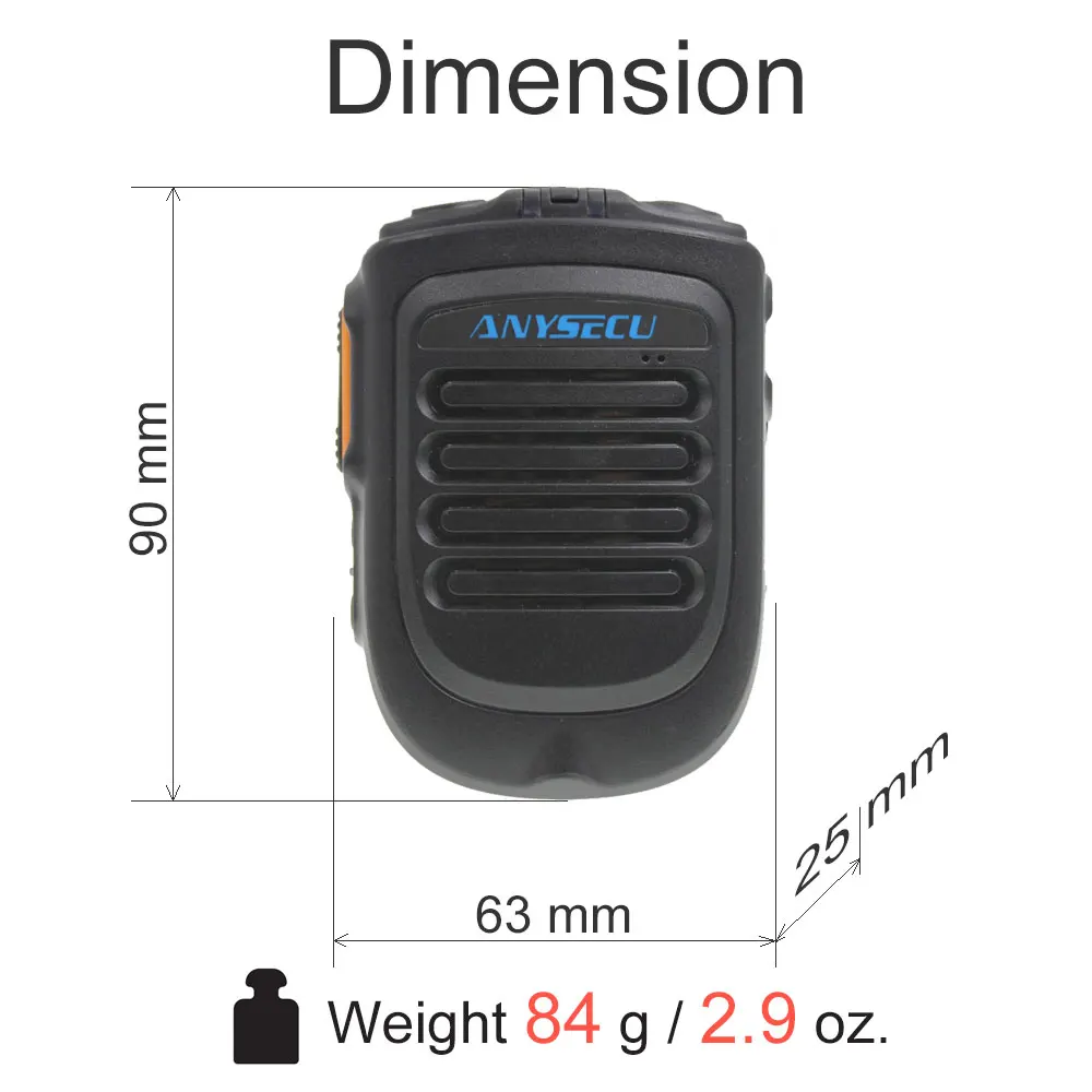  Беспроводной микрофон Anysecu B01 работает с REALPTT ZELLO Speaker MIC Blueteeth для android
