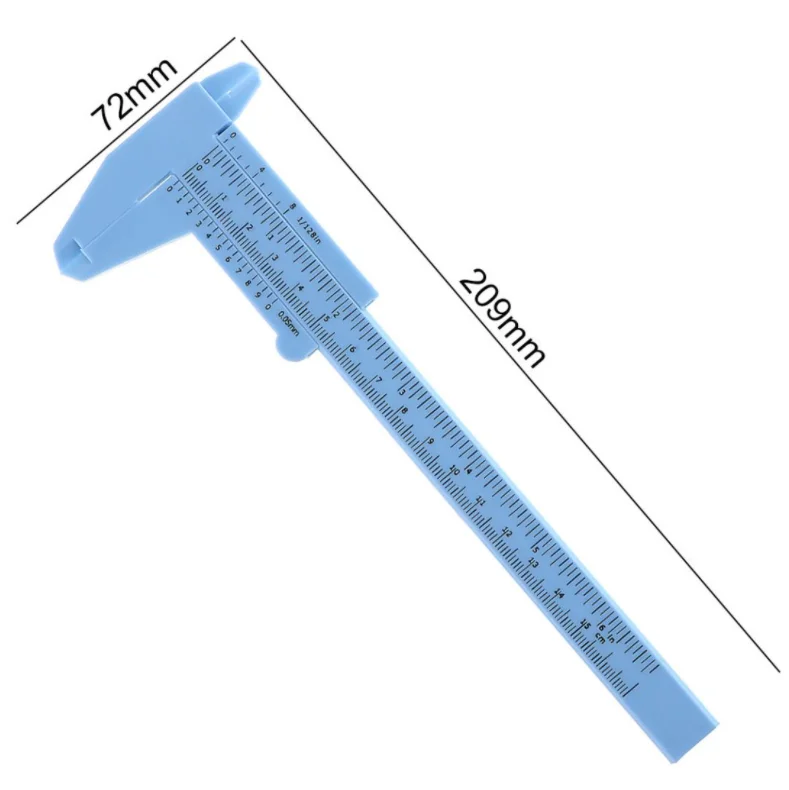 0-150mm Double Rule Scale Plastic Vernier Caliper Measuring Students Mini Tool Ruler Vernier Calipers